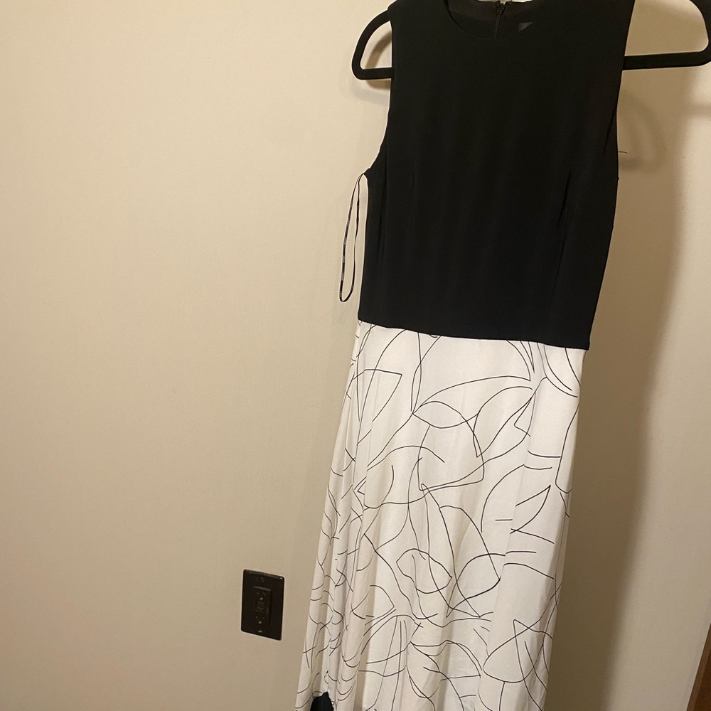 Super cute white and black dress